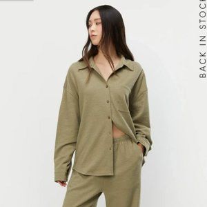Green Oak and Fort Oversized Knit Shirt